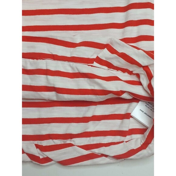 JOE'S Jeans Womens M Top Red Striped Sleeveless Bubble Hem Padded Shoulders $98 - Picture 5 of 16